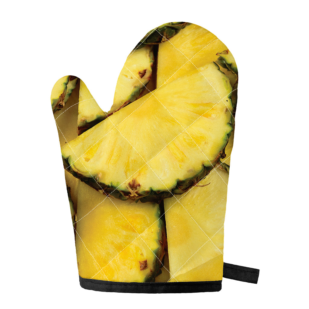 Pineapple Slices Print Single Oven Mitt