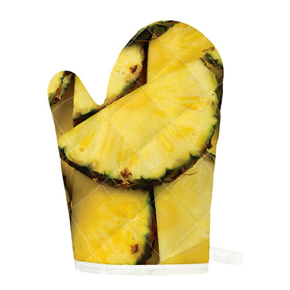 Pineapple Slices Print Single Oven Mitt