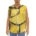 Pineapple Slices Print Sleeveless Baseball Jersey