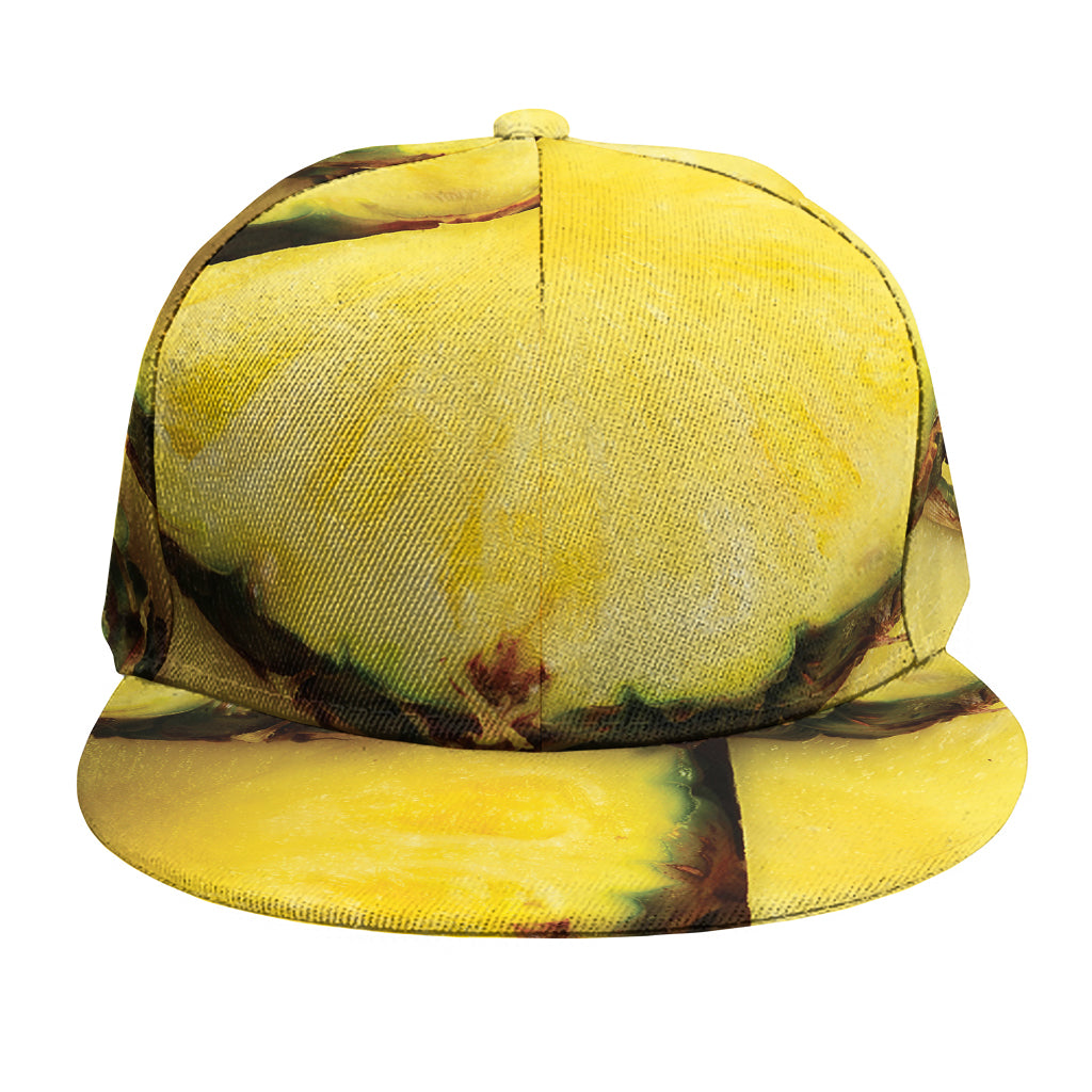 Pineapple Slices Print Snapback Cap
