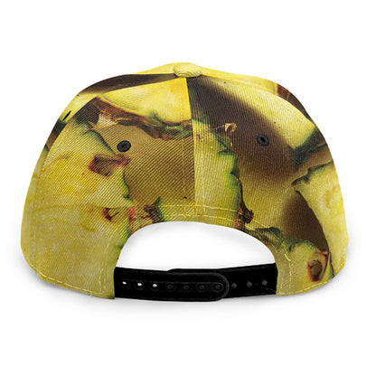 Pineapple Slices Print Snapback Cap