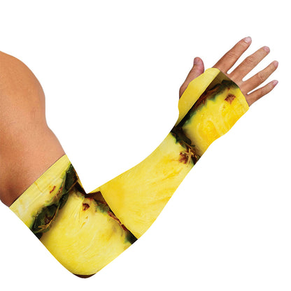 Pineapple Slices Print Sun Protection Arm Sleeves