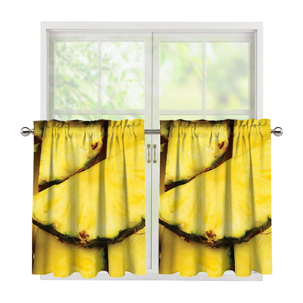 Pineapple Slices Print Tier Curtains