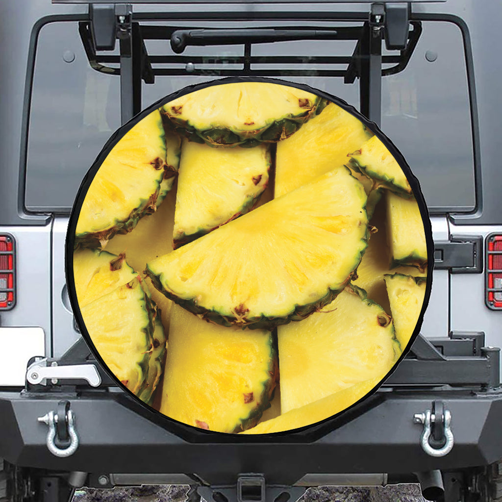Pineapple Slices Print Tire Cover