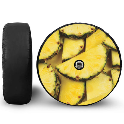 Pineapple Slices Print Tire Cover With Camera Hole