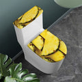 Pineapple Slices Print Toilet Lid And Tank Cover Set