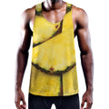 Pineapple Slices Print Men's Workout Tank Top