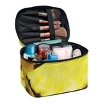 Pineapple Slices Print Travel Makeup Bag