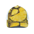 Pineapple Slices Print White Mesh Trucker Hat