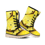 Pineapple Slices Print Winter Boots