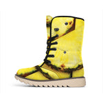 Pineapple Slices Print Winter Boots