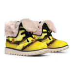 Pineapple Slices Print Winter Boots