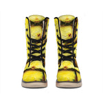 Pineapple Slices Print Winter Boots