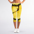 Pineapple Slices Print Women's Capri Leggings