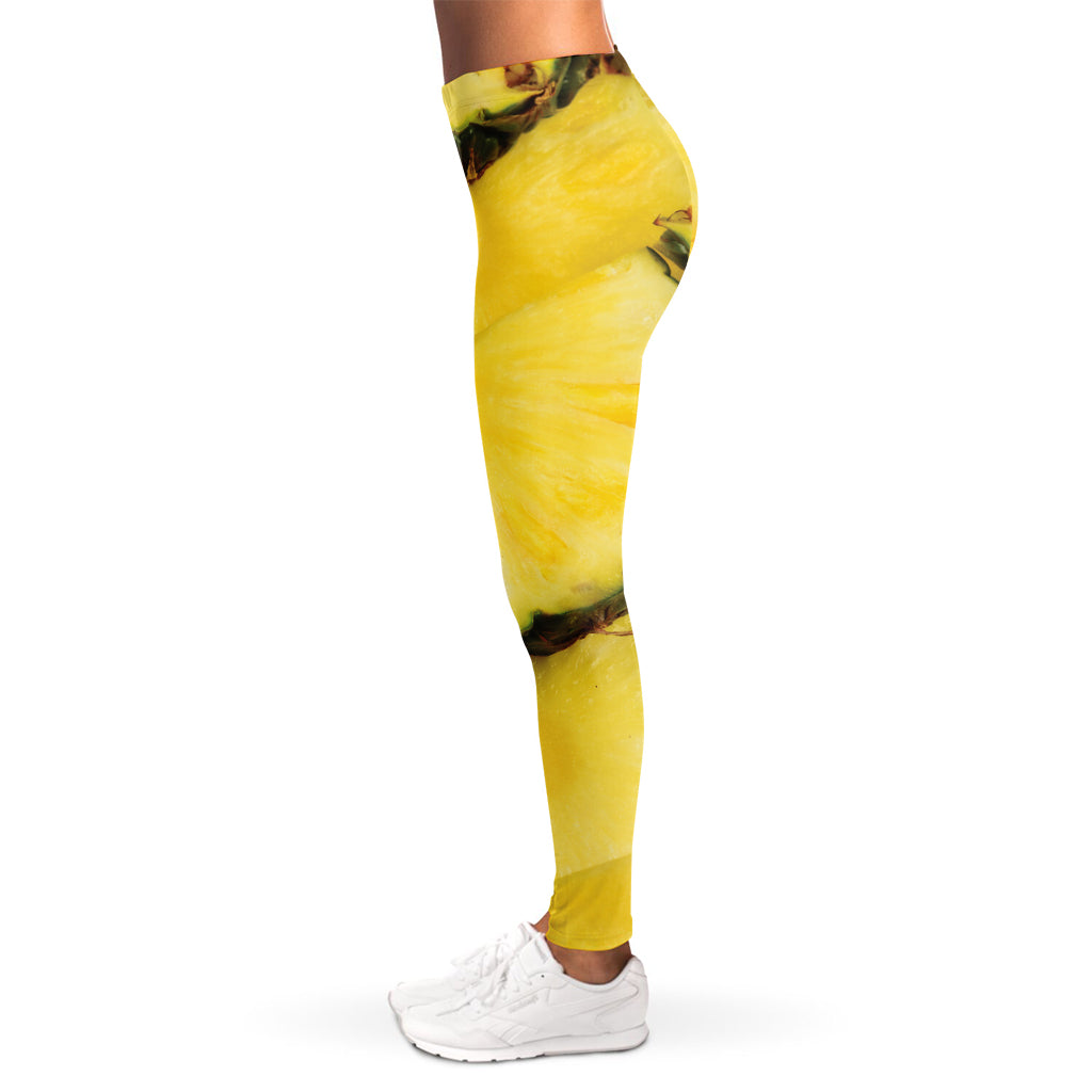 Pineapple Slices Print Women's Leggings