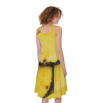 Pineapple Slices Print Women's Sleeveless Dress