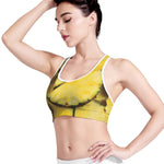 Pineapple Slices Print Women's Sports Bra