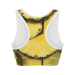 Pineapple Slices Print Women's Sports Bra