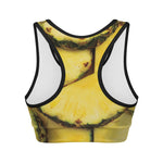 Pineapple Slices Print Women's Sports Bra
