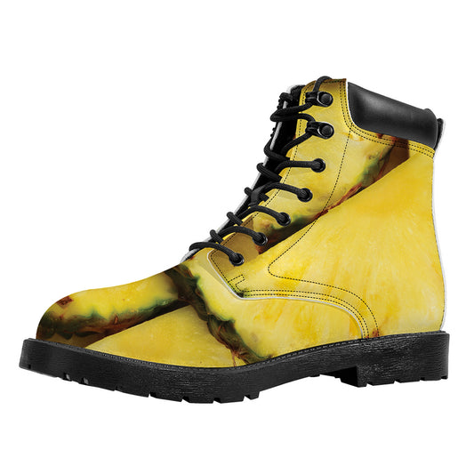 Pineapple Slices Print Work Boots
