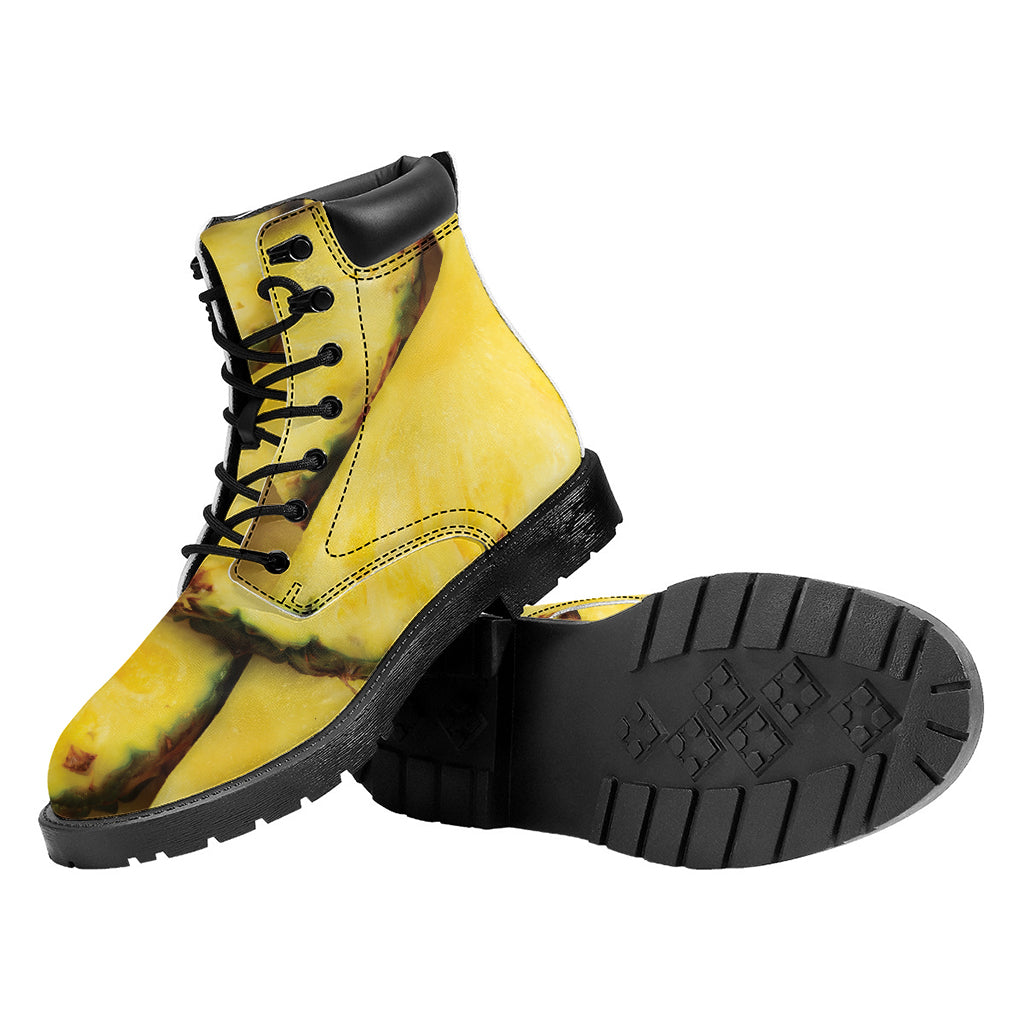 Pineapple Slices Print Work Boots