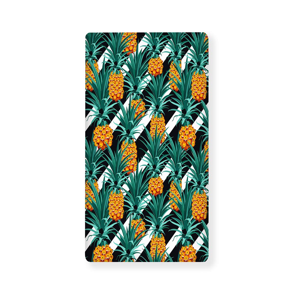 Pineapple Striped Pattern Print Baby Crib Sheet