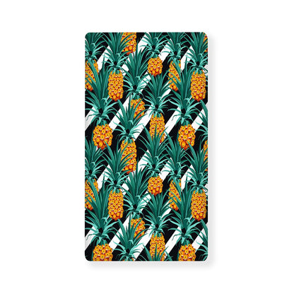 Pineapple Striped Pattern Print Baby Crib Sheet