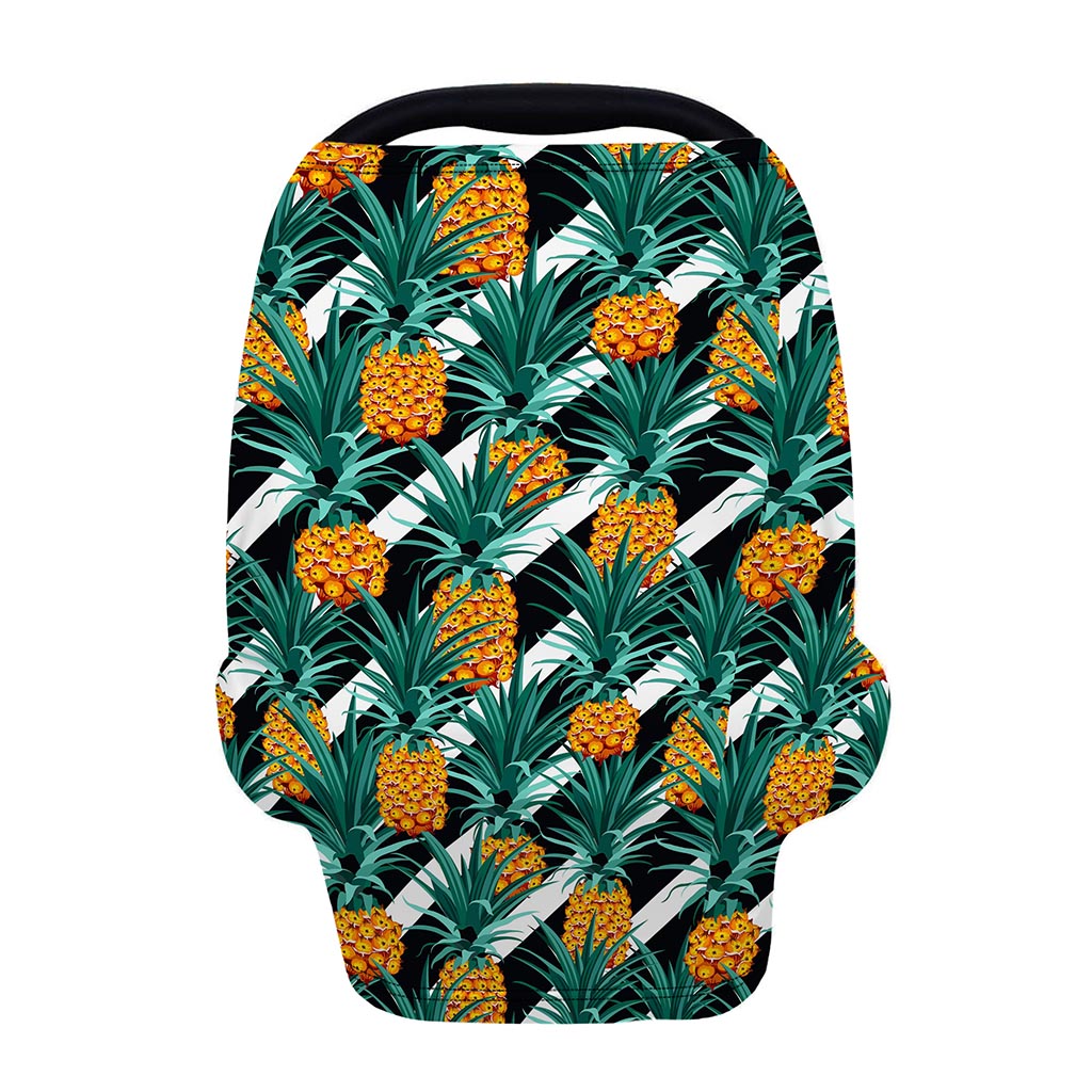 Pineapple Striped Pattern Print Baby Seat Cover