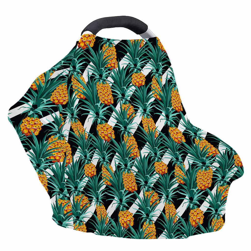Pineapple Striped Pattern Print Baby Seat Cover
