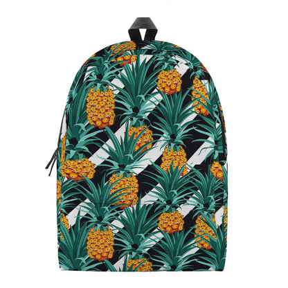 Pineapple Striped Pattern Print Backpack