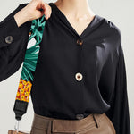 Pineapple Striped Pattern Print Bag Strap