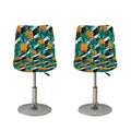 Pineapple Striped Pattern Print Bar Stool Covers