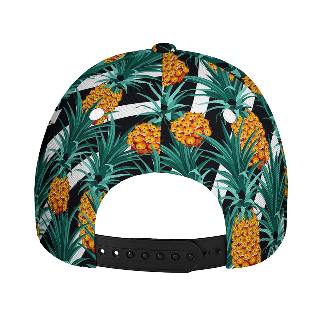 Pineapple Striped Pattern Print Baseball Cap