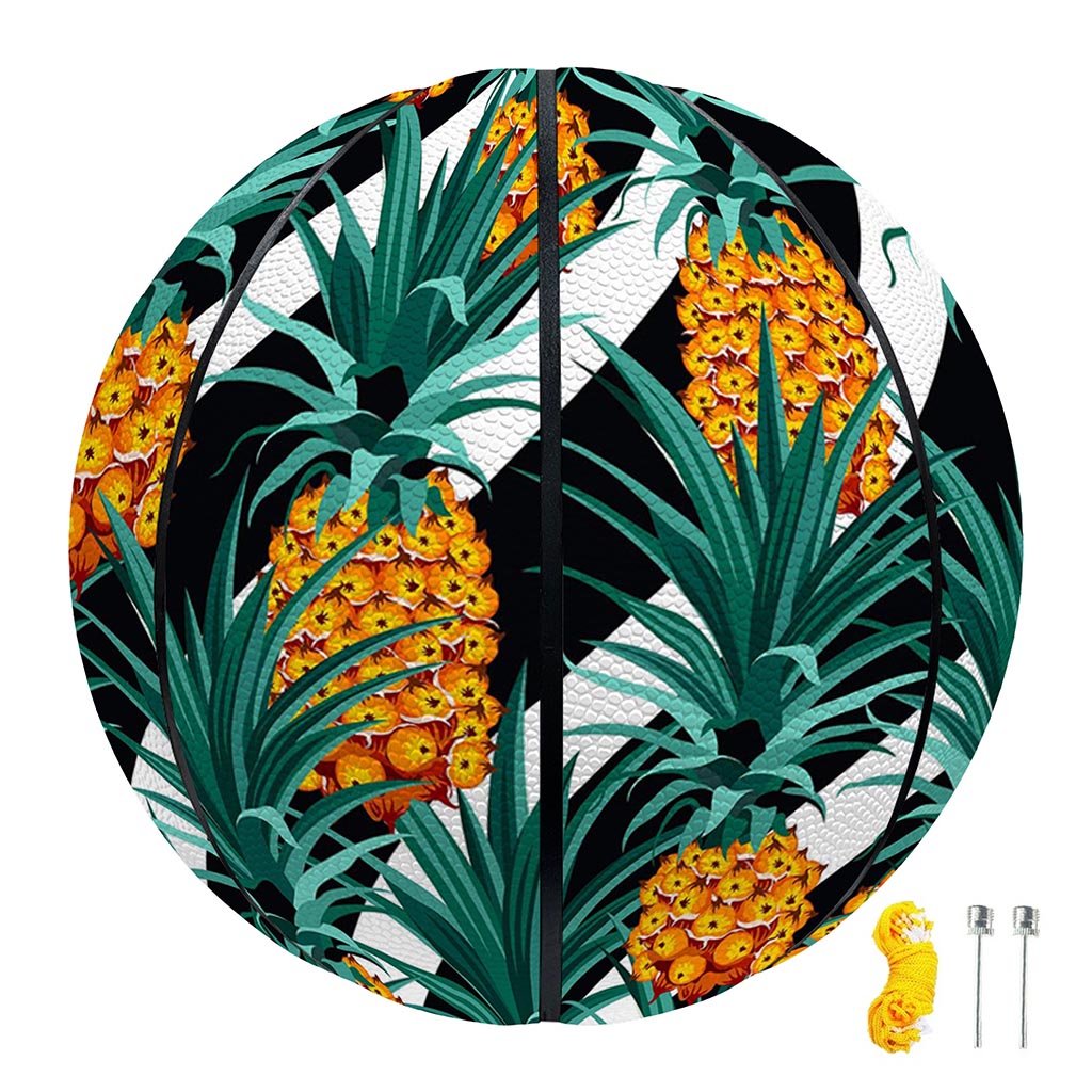 Pineapple Striped Pattern Print Basketball