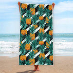 Pineapple Striped Pattern Print Beach Towel
