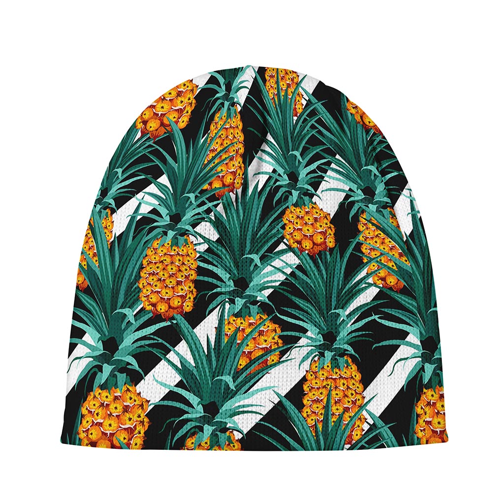 Pineapple Striped Pattern Print Beanie