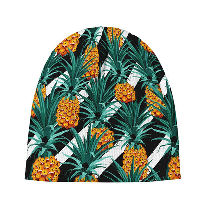 Pineapple Striped Pattern Print Beanie