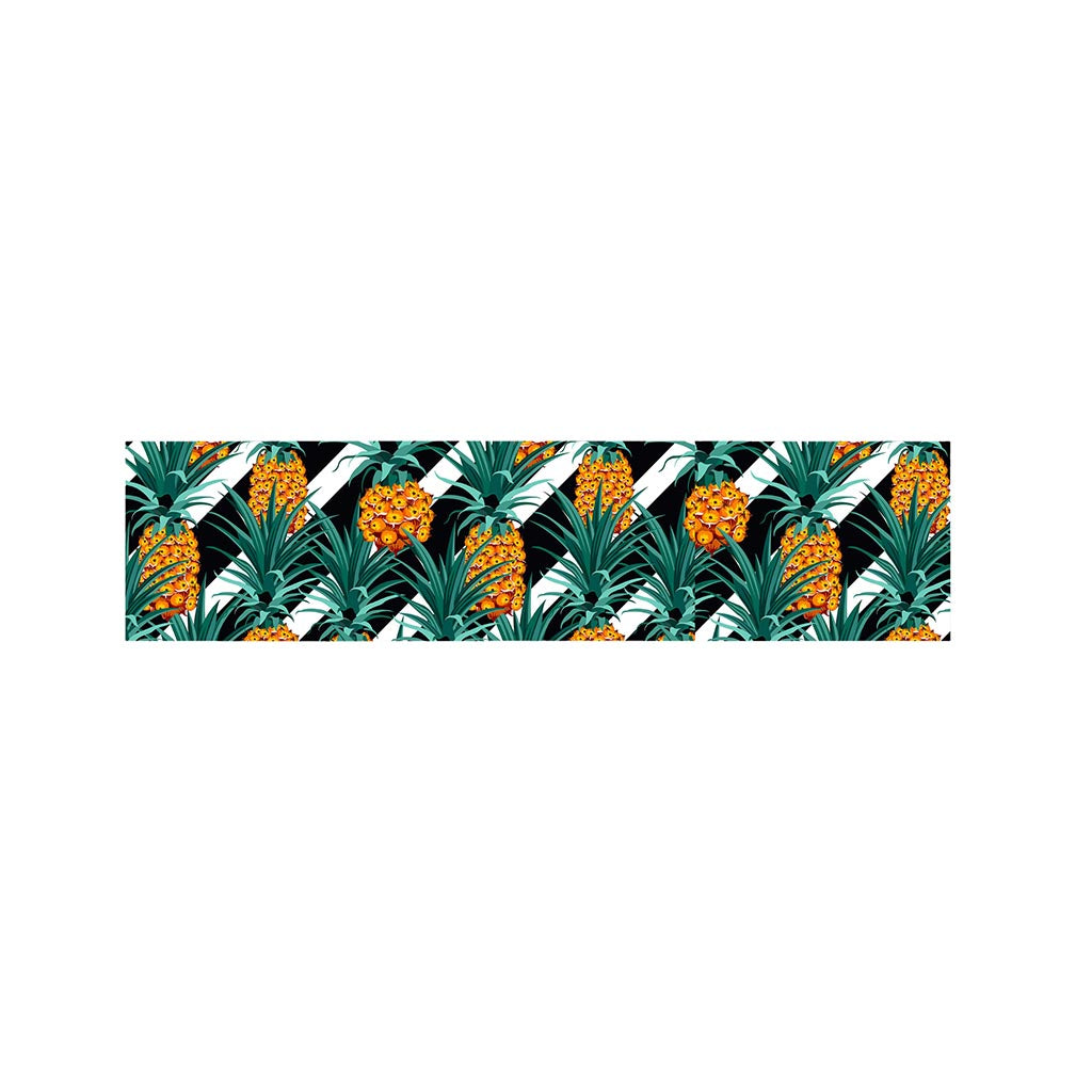 Pineapple Striped Pattern Print Bed Runner