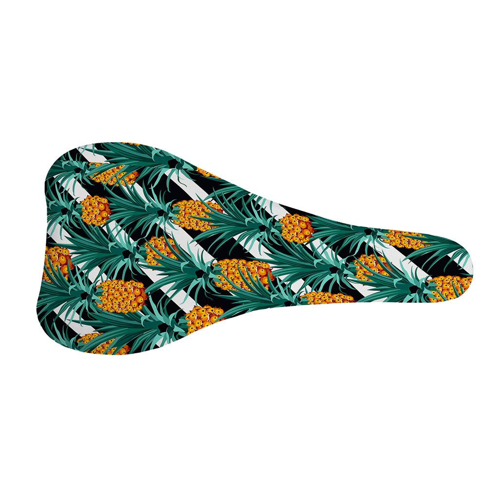 Pineapple Striped Pattern Print Bicycle Seat Cover