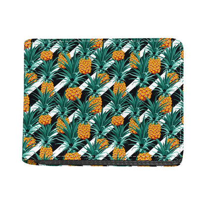 Pineapple Striped Pattern Print Bifold Wallet
