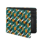 Pineapple Striped Pattern Print Bifold Wallet