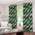 Pineapple Striped Pattern Print Dimout Grommet Curtains