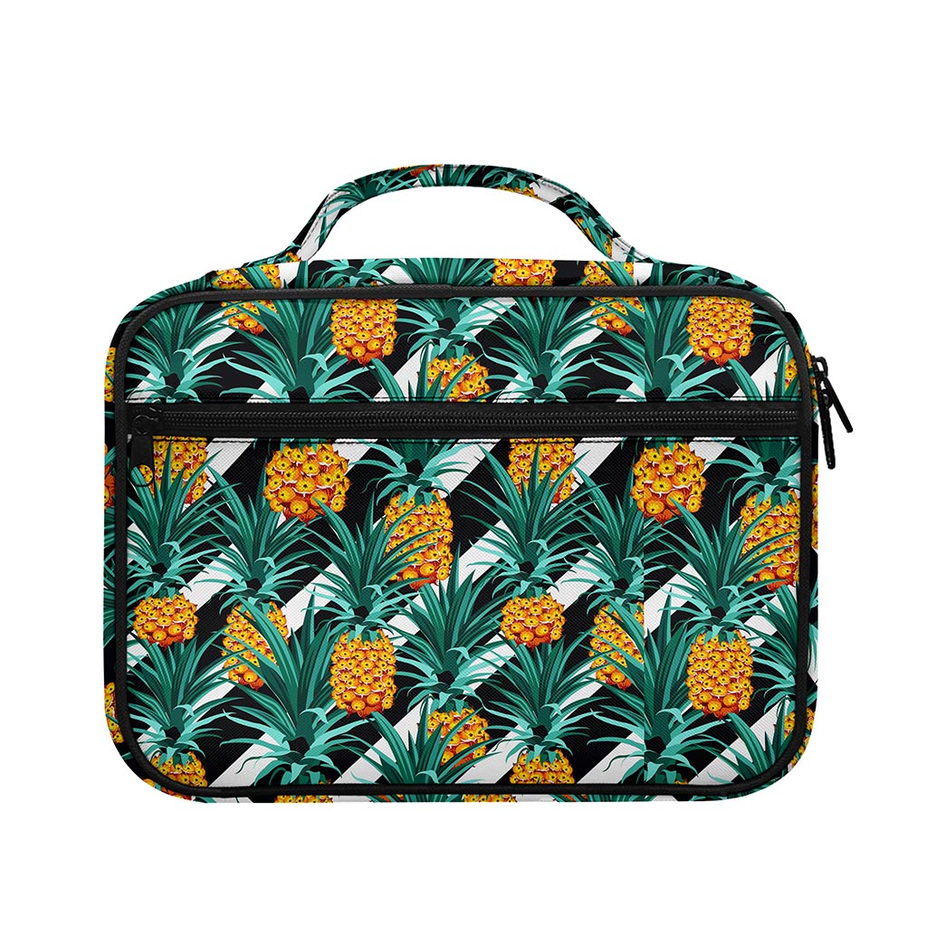 Pineapple Striped Pattern Print Briefcase Bible Bag