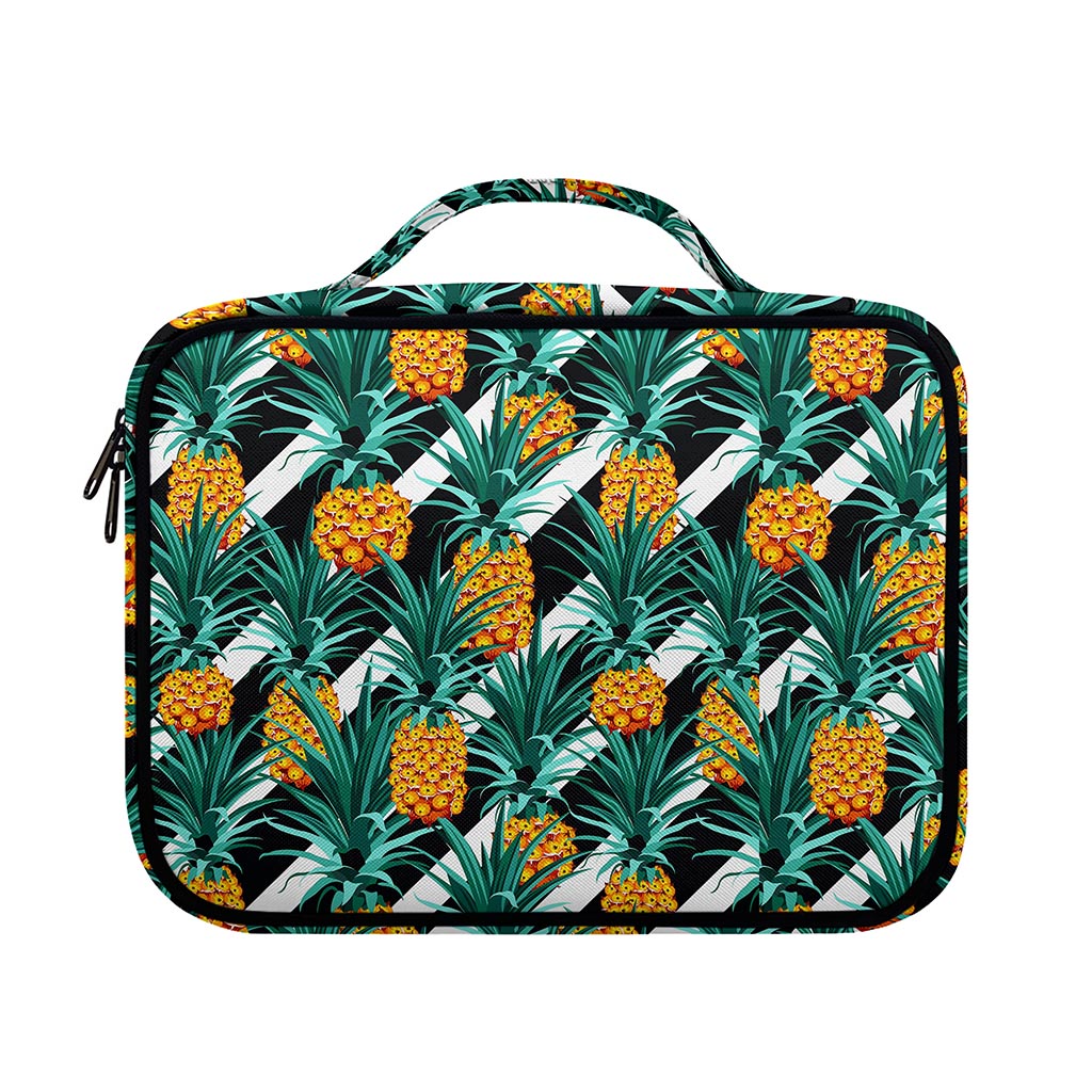 Pineapple Striped Pattern Print Briefcase Bible Bag