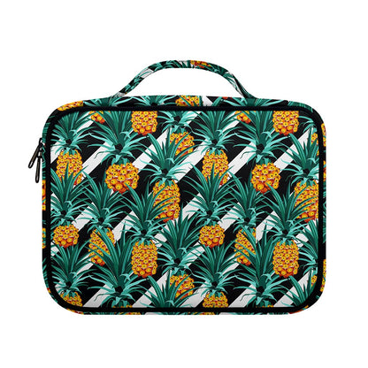 Pineapple Striped Pattern Print Briefcase Bible Bag