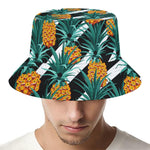 Pineapple Striped Pattern Print Bucket Hat