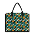 Pineapple Striped Pattern Print Canvas Tote Bag
