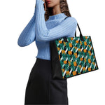 Pineapple Striped Pattern Print Canvas Tote Bag
