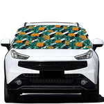 Pineapple Striped Pattern Print Car Windshield Snow Cover