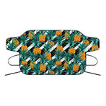 Pineapple Striped Pattern Print Car Windshield Snow Cover